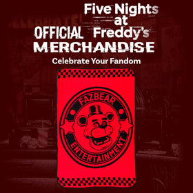Silver Buffalo Fazbear blanket official licensed merch for fans.