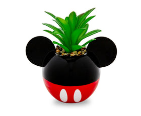 Silver Buffalo Mickey Mouse mini planter with succulent adds lasting charm to shelves.