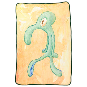 Silver Buffalo Spongebob Squidward artwork throw for cozy movie nights