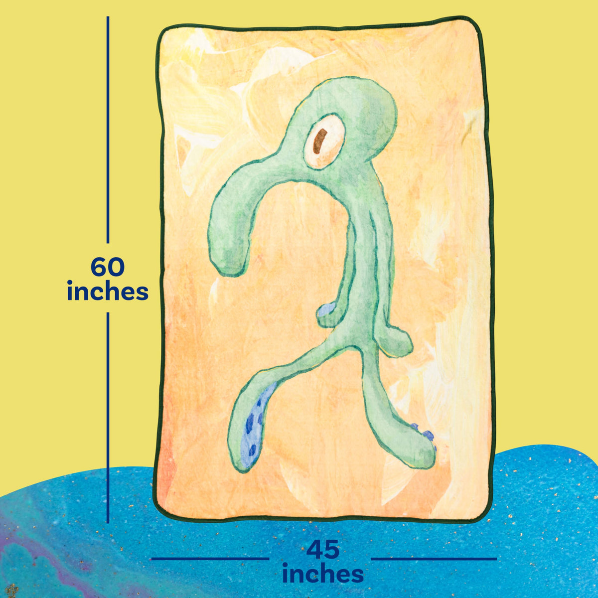 Silver Buffalo Squidward bold and brash painting throw for lounging
