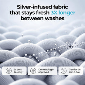Self-cleaning Silvery technology suggests fresher sheets between washes.