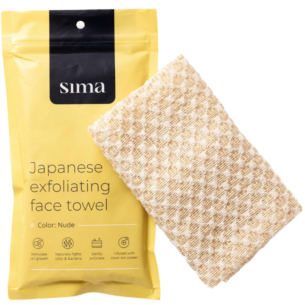 Sima Brand towel hangs to air-dry for quick storage.