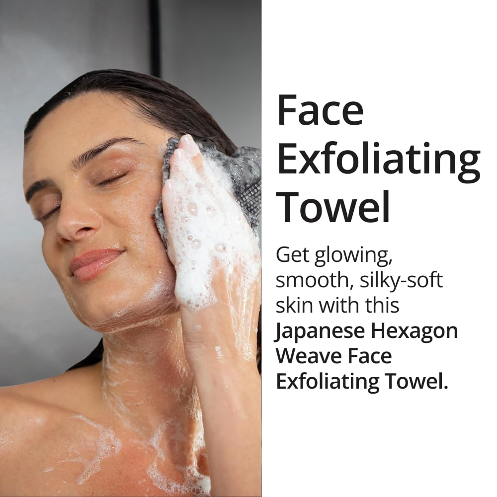 Two-sided design enables washing and exfoliating in one pass