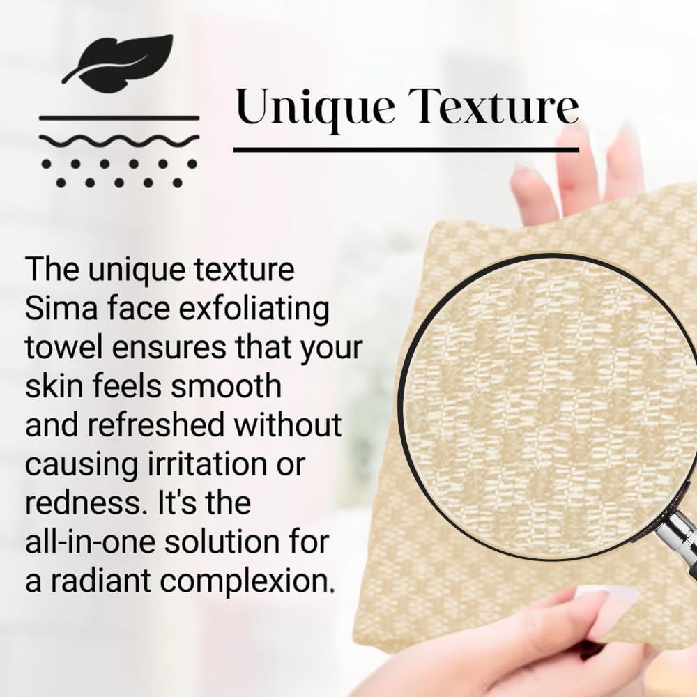 Sima Brand towel wash side removes dirt, oil, and grime during cleansing.