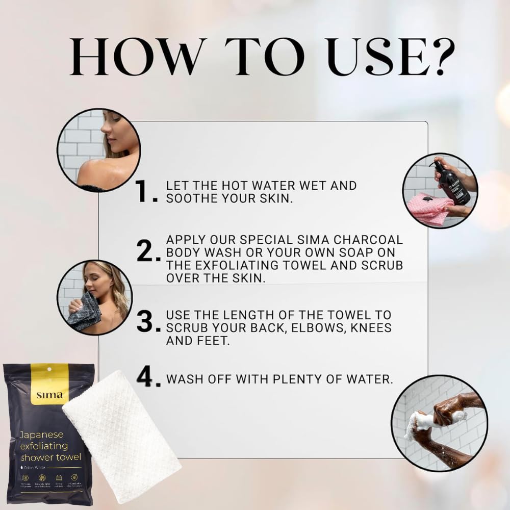 Sima Brand spa-like towel elevates your daily shower routine