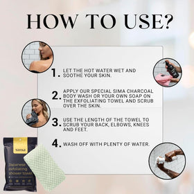 Sima Brand spa-like shower routine for daily self-care.