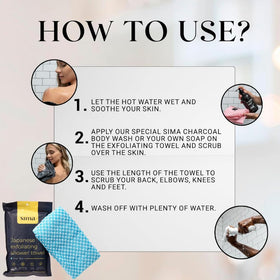 Simabrand quick-dry design blue washcloth reduces moisture buildup