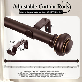 SIMEWIN 1-inch diameter tube for durable drapery support.