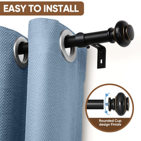 SIMEWIN adjustable drapery rod extension demonstrates flexible sizing for different window widths.