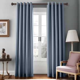 SIMEWIN adjustable drapery rod set for custom window widths.