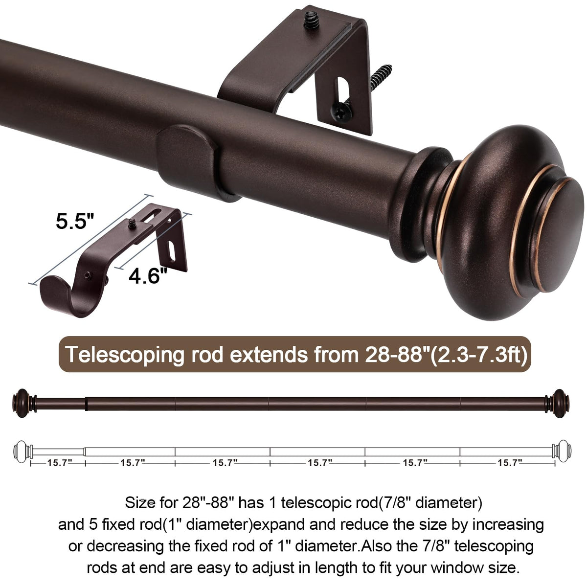 Packaging includes all mounting hardware for quick setup
