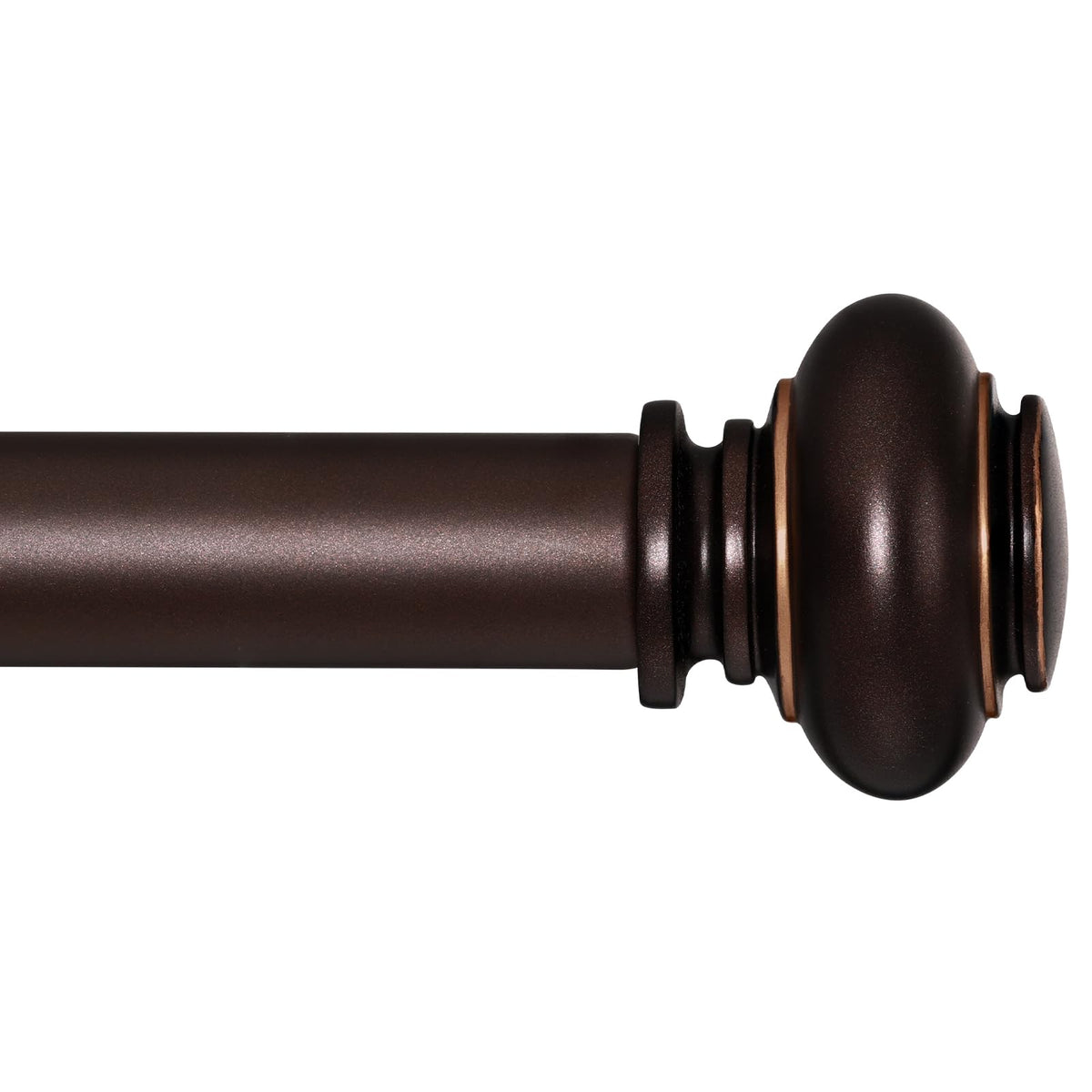 SIMEWIN bronze curtain rod set with adjustable length for versatile window sizing