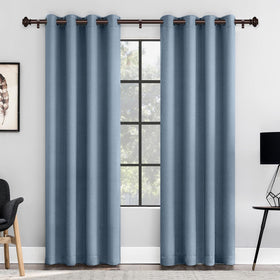SIMEWIN bronze telescoping curtain rod section showing adjustable fit