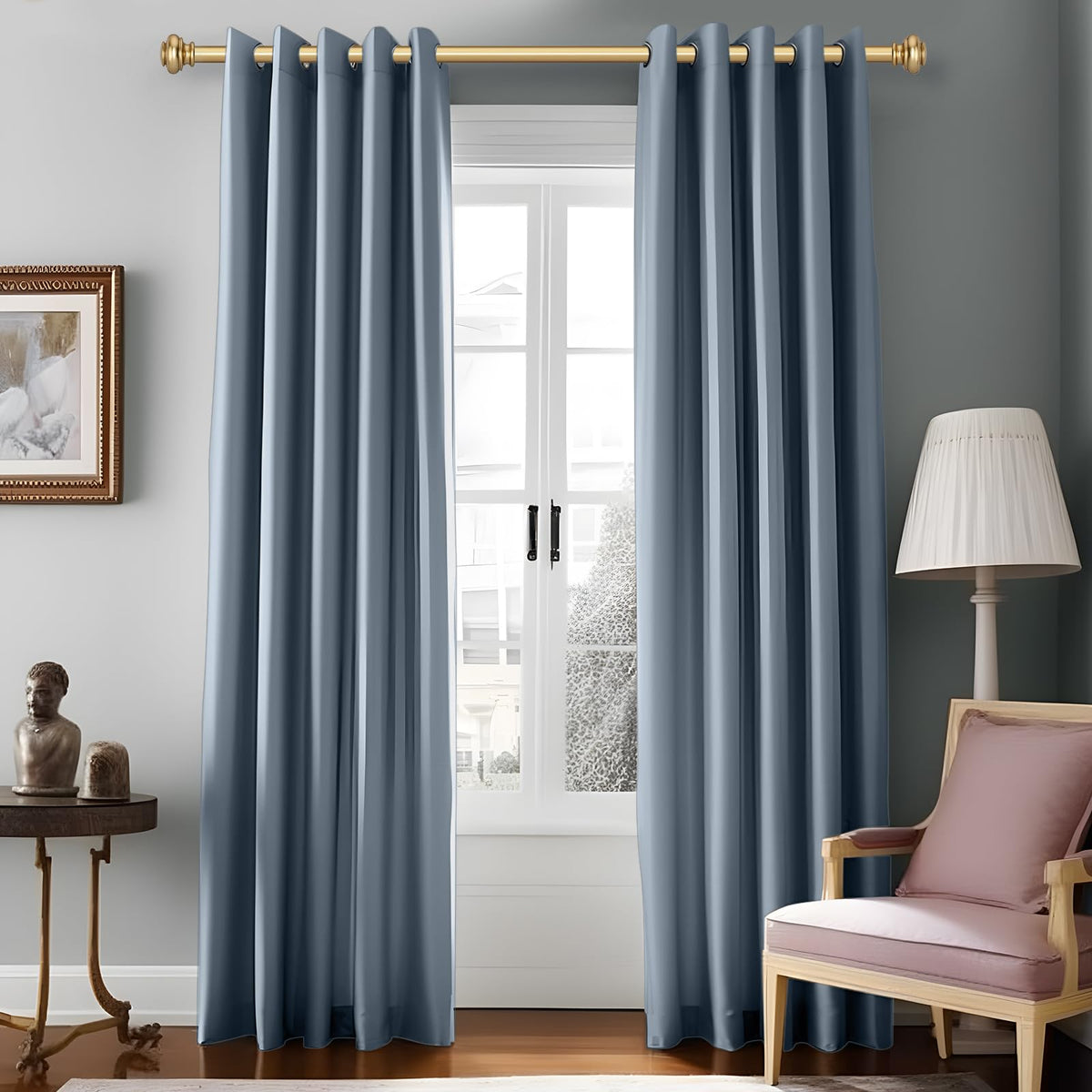 SIMEWIN classic round finials add timeless elegance to draperies