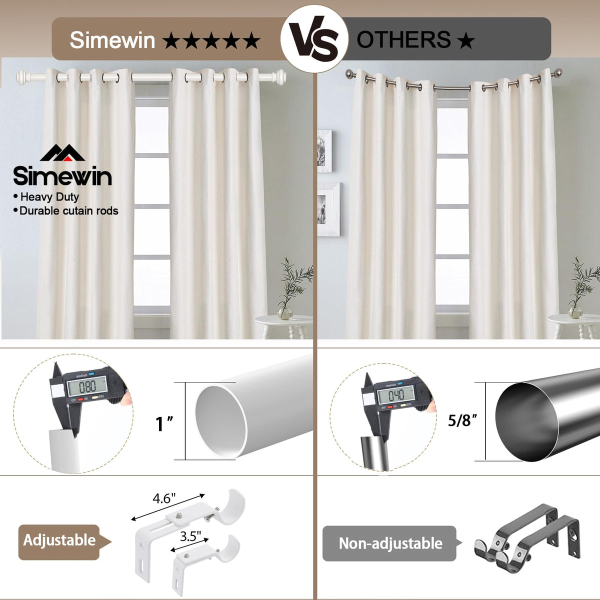 SIMEWIN color-treated finish resists fading and wear while maintaining a clean appearance.