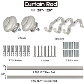 SIMEWIN silver curtain rod set promises durability and long-lasting style.