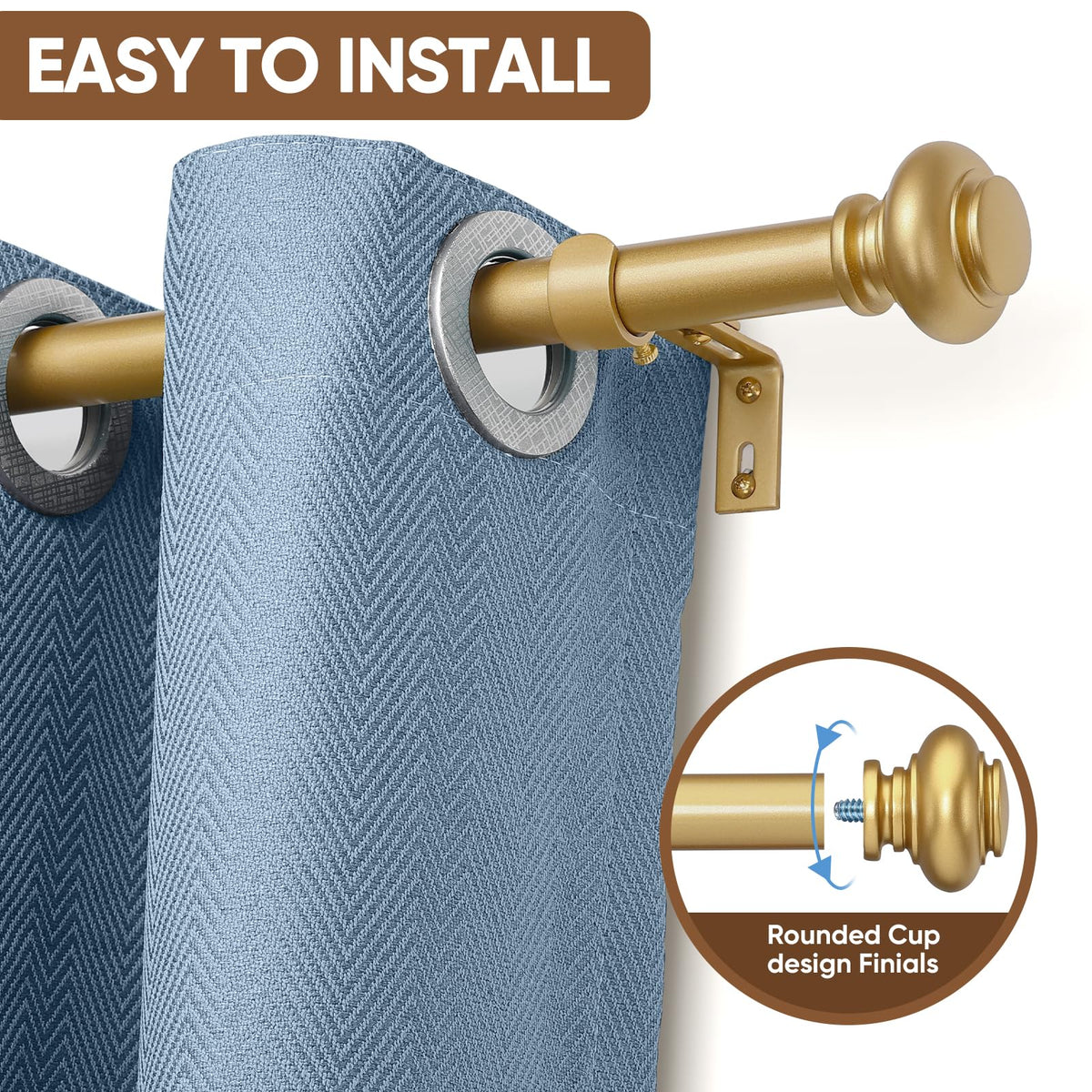 SIMEWIN adjustable telescoping rod demonstrates length flexibility for windows.