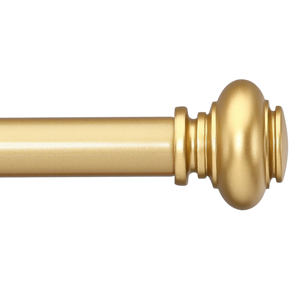 SIMEWIN Gold curtain rods package contents ready for installation.