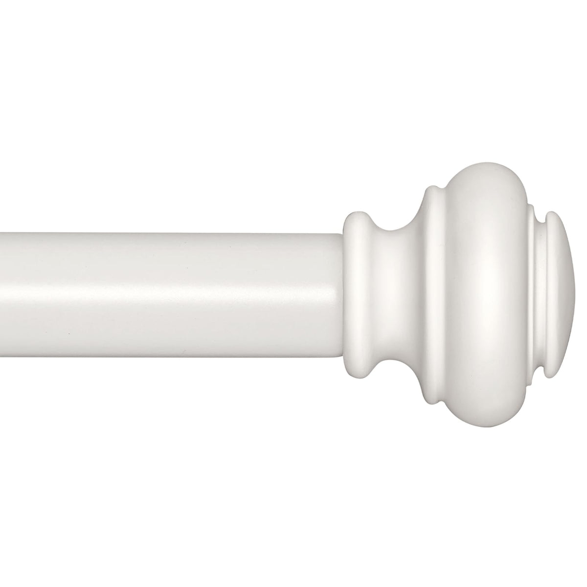 SIMEWIN heavy-duty curtain rod with adjustable 28-48 inch reach for versatile window sizing.