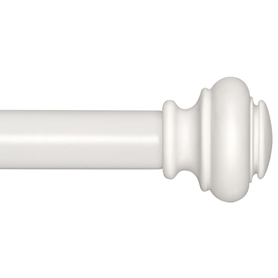 SIMEWIN heavy-duty curtain rod with adjustable 28-48 inch reach for versatile window sizing.