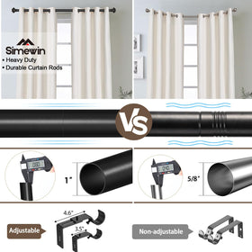 SIMEWIN inside-mount hardware shown for clean, space-saving installation.