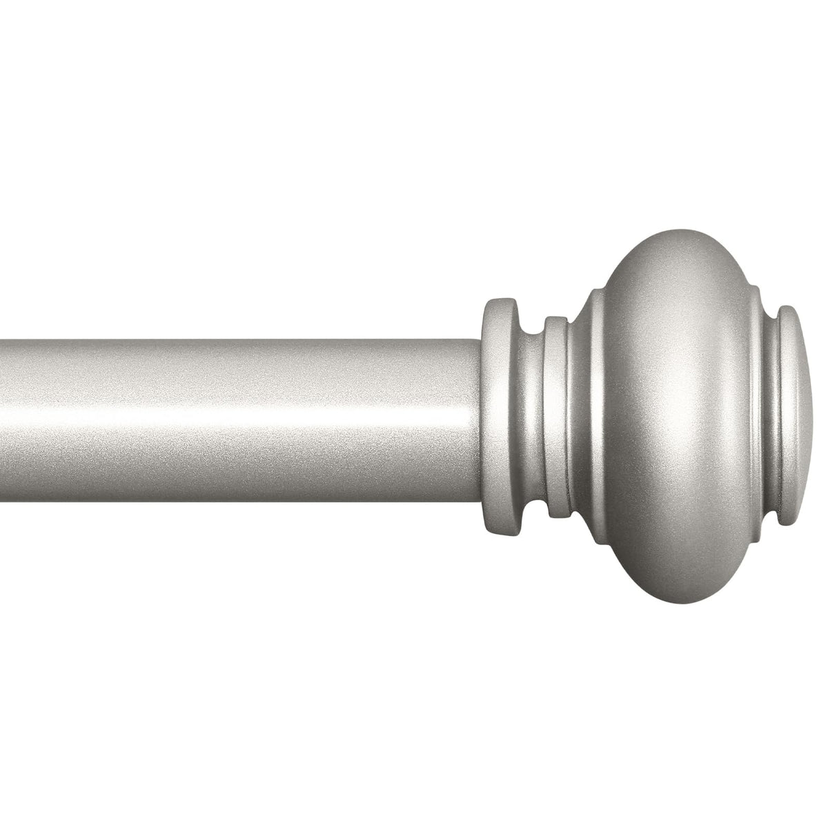 SIMEWIN silver curtain rods 66 to 120 inches with classic finials for a timeless look.