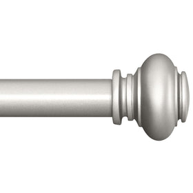 SIMEWIN silver curtain rods 66 to 120 inches with classic finials for a timeless look.