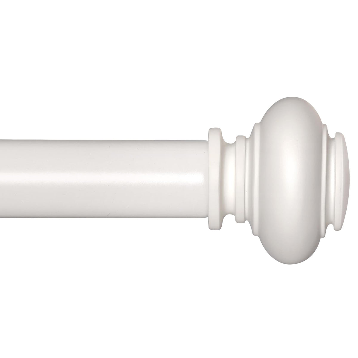 SIMEWIN white curtain rod 66-120 in assembly for versatile window fits.