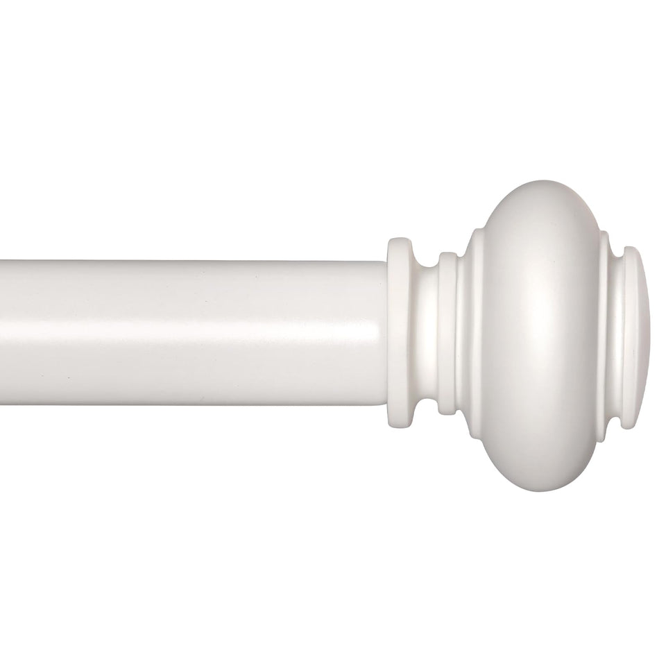 SIMEWIN white curtain rods full set for versatile window sizes and quick setup