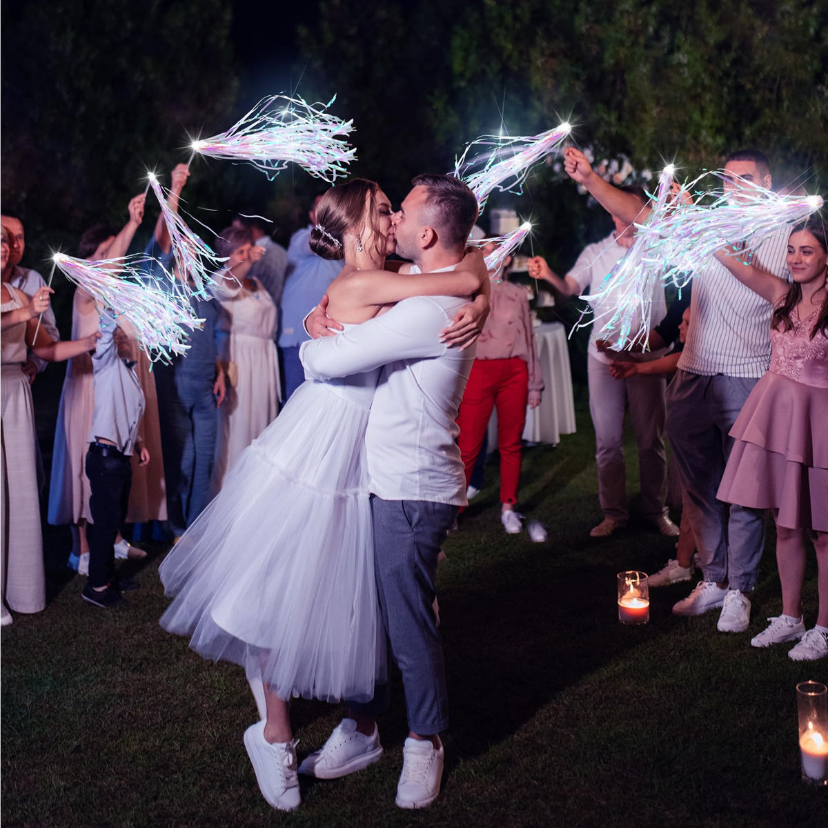 Simgoing wedding wand ready for exit moments and joyful celebrations