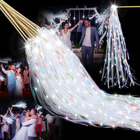 Simgoing LED wedding wand with tinsel for a festive, photo-ready send-off