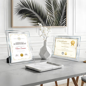 SIMON'S SHOP frame shows vertical or horizontal orientation for certificates