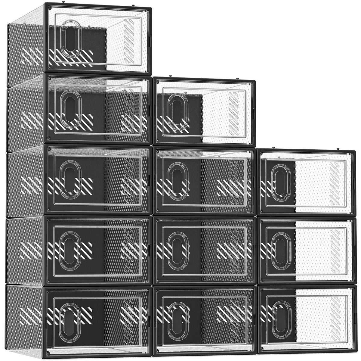 SIMPDIY 12-pack shoe storage keeps shoes organized and visible