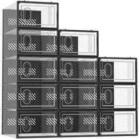 SIMPDIY 12-pack shoe storage keeps shoes organized and visible