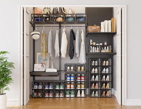 SIMPDIY shoe storage with magnetic door for quick, secure access.