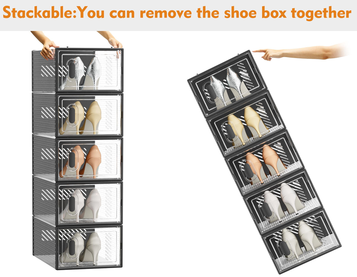 SIMPDIY stackable design fits entryways, closets, and under beds