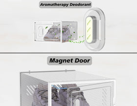 SIMPDIY stackable design with magnetic doors for quick, secure access to shoes
