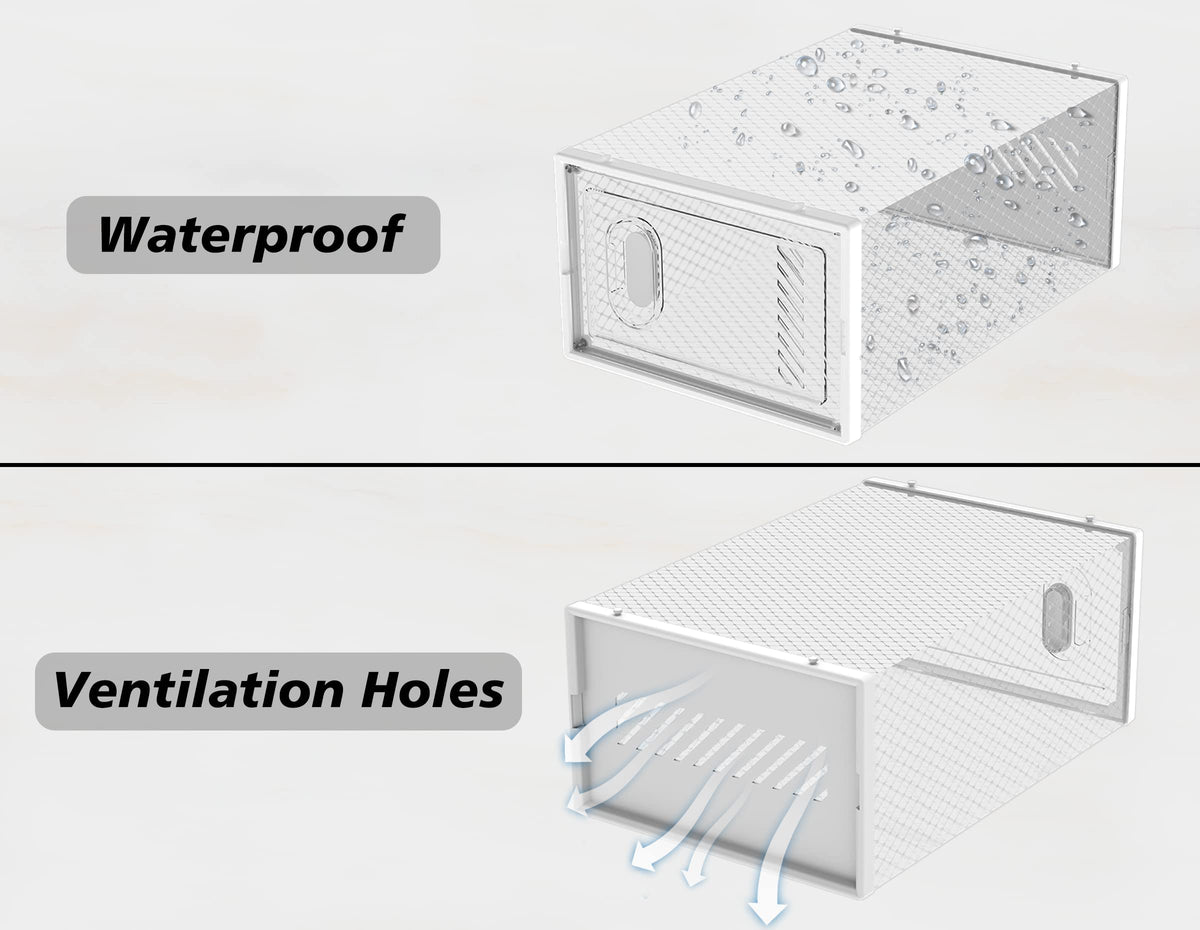 SIMPDIY ventilated shoe boxes promote airflow and odor control in your entryway