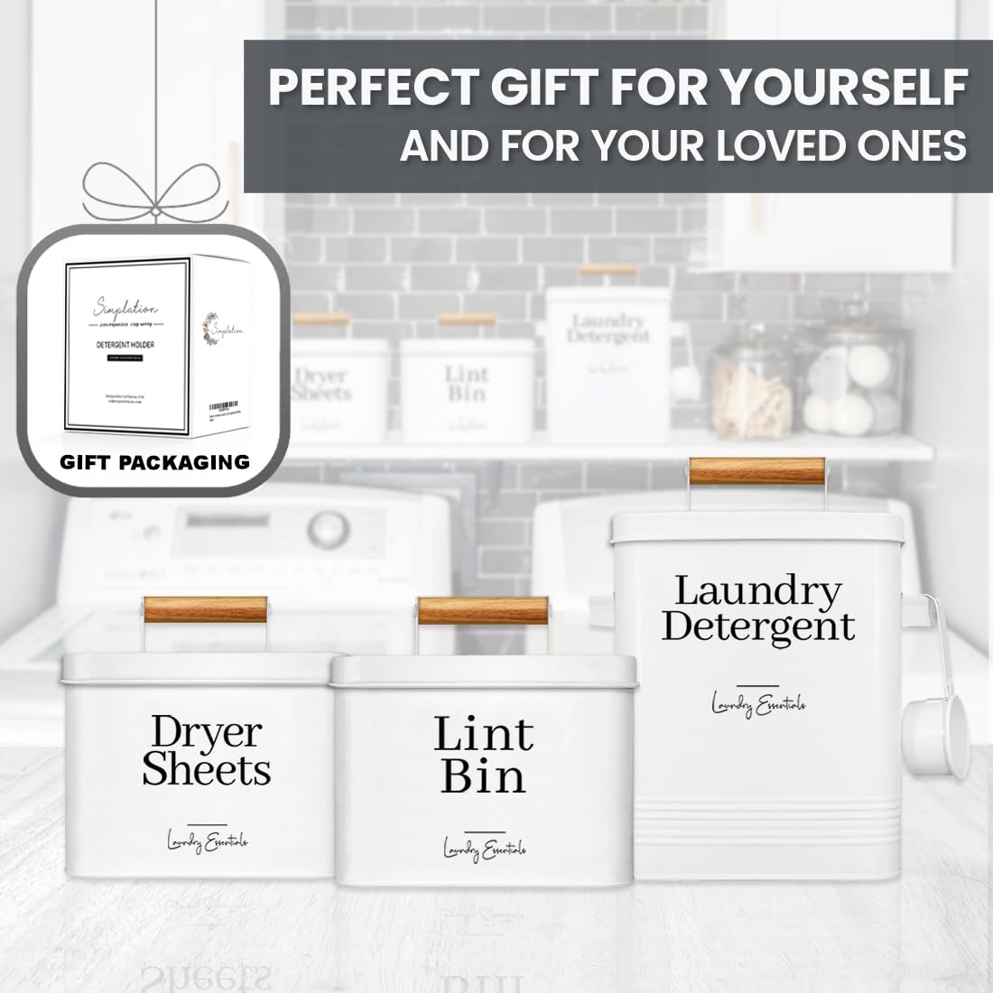 Simplation gift-ready laundry accessory complements any space with style.