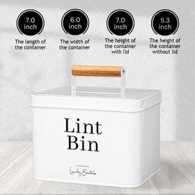 Simplation lint bin on shelf demonstrates organized space and easy access.