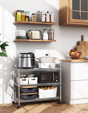 Simple Deluxe 3-tier adjustable shelves for flexible storage.