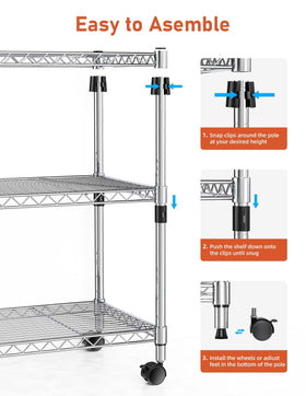 Simple Deluxe casters with locking wheels enable easy repositioning.