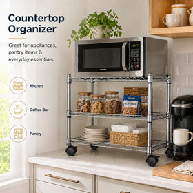 Adjustable-height Simple Deluxe shelf ready to fit varying spaces