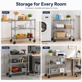 Chrome Simple Deluxe shelving ideal for pantry or garage organization