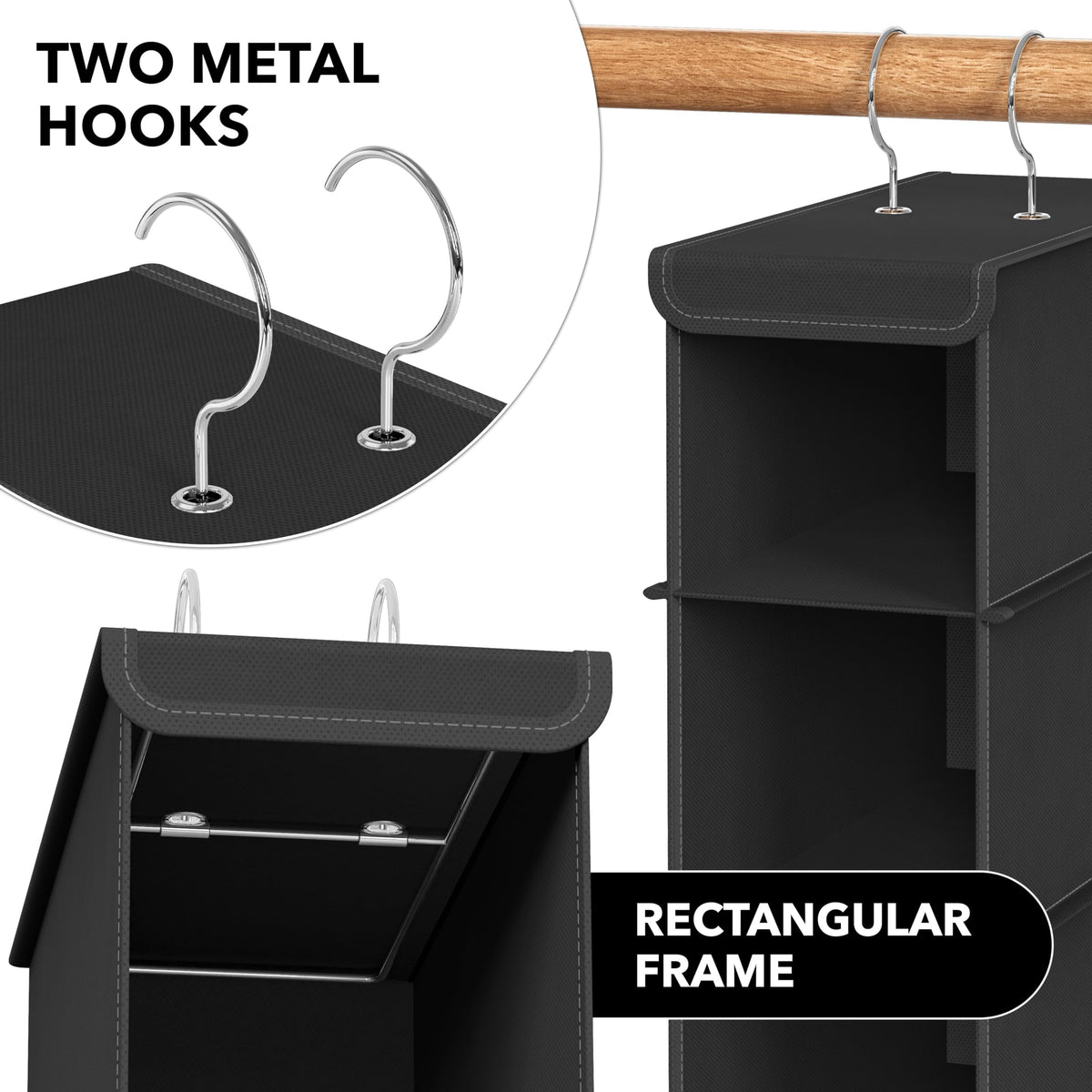 Simple Houseware 53-inch height hanging organizer fits tall closets