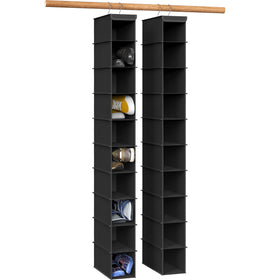 Simple Houseware 10-shelf hanging organizer front view for organized closets