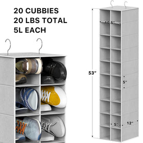 Simple Houseware vertical shoe organizer frees floor space in your closet