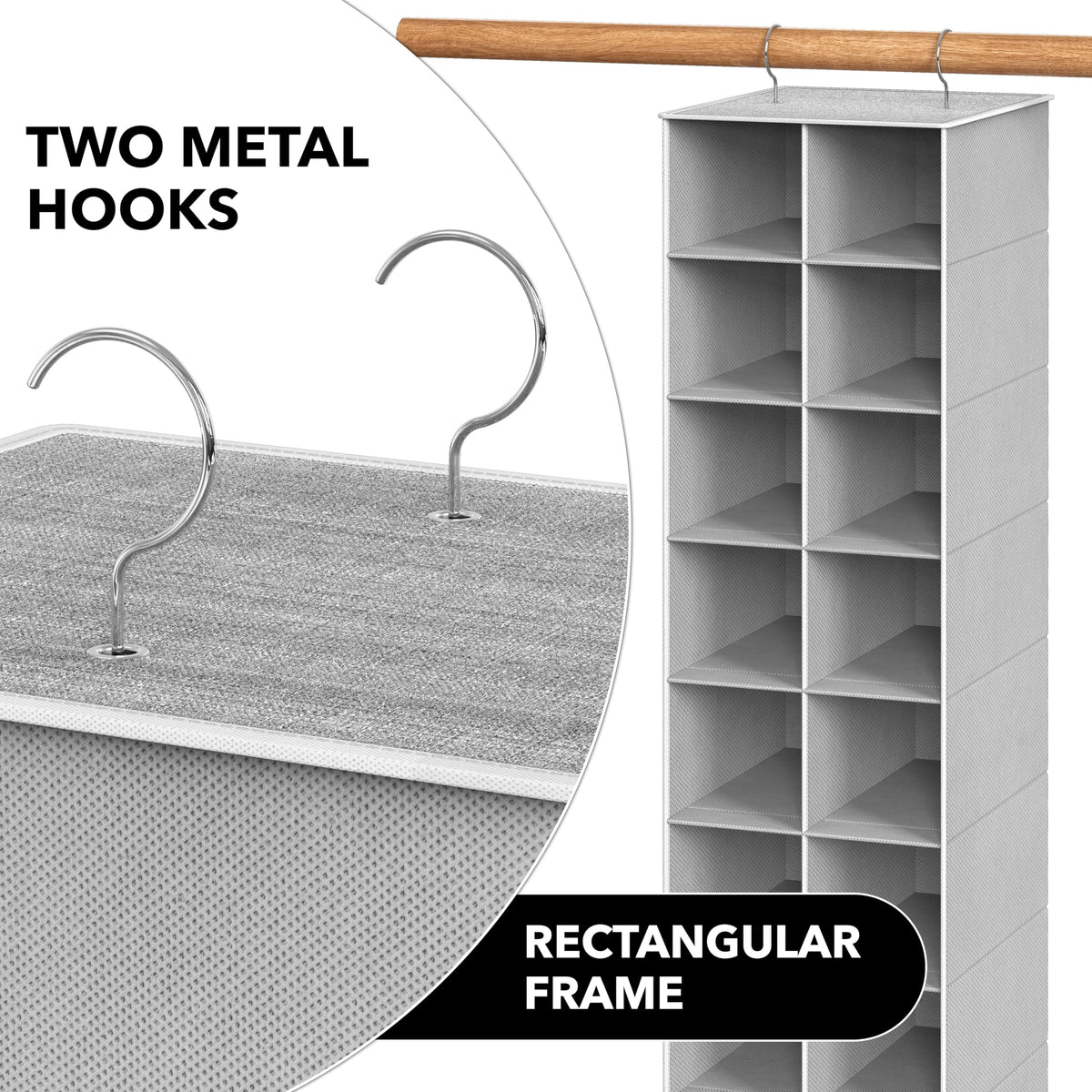 Simple Houseware folds flat for easy seasonal storage and travel