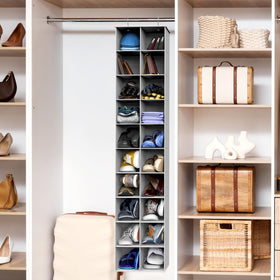 Simple Houseware cubby spaces offer about 5 liters each for small items