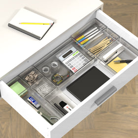 Simple Houseware 20-piece clear drawer organizers in-drawer setup for clutter-free vanity drawers